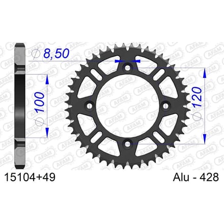 Tandwiel Afam 428 49 dents
