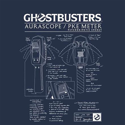 Ghostbusters PKE Schematic Unisex T-Shirt - Navy - XXL