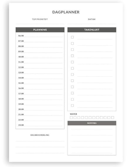Planbooks - Dagplanner - To Do List - Dagplanner Volwassenen - Organizer - Deskplanner