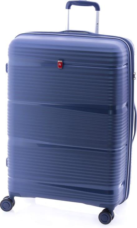 Gladiator Bionic Grote Koffer - 76 cm - 100/110 liter - Expandable - TSA slot - Eco Friendly Recyclebaar PP - Blauw