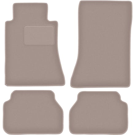 Beige velours matten voor: Mercedes E W124 coupé (1984-1997)