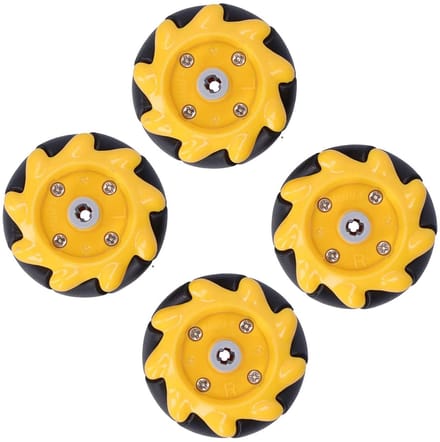 Dailygoods- Mecanum-wiel 48 Mm - Omnidirectioneel Robotwiel - Rubber/ABS - Speelgoedcomponenten - Schokbestendig - Soepele Loop