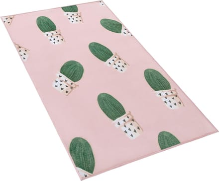 ELDIVAN - Laagpolig vloerkleed - Roze - 80 x 150 cm - Polyester