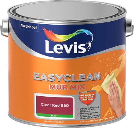 Levis - Easyclean Mur Mat Mix - Clear Red B80 - Mengverf - 2,5 L