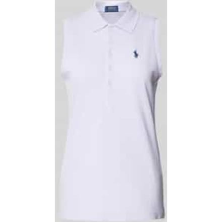 slim fit poloshirt in mouwloos design model 'JULIE'