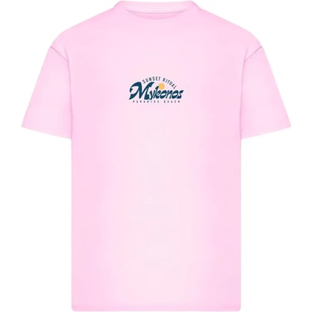 Mister Tee - Mykonos Mood Oversize Heren Tshirt - M - Roze