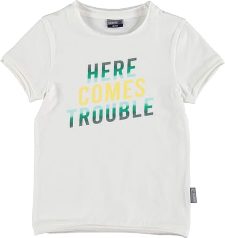 Vinrose jongens t-shirt bright white - maat 110/116