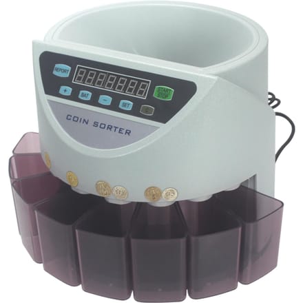 Machine électronique trieuse compteuse de pièces pour pièces australiennes Pièces comptables avec 7 fonctions multiples gray