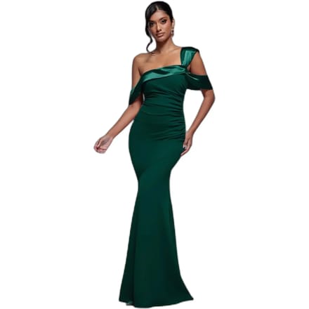Strakke damesjurk Goddiva One Shoulder