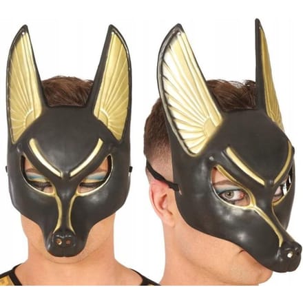 Masque du Dieu Égyptien Anubis Chacal Égypte Ancienne Carnaval Déguisement Bal