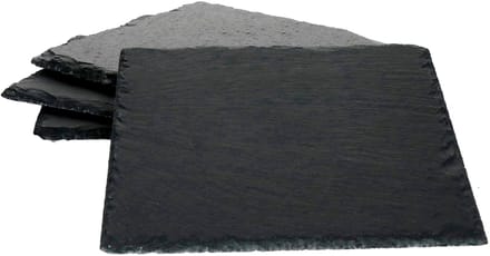 Set van 4 leistenen borden 17x17 cm - 23464639