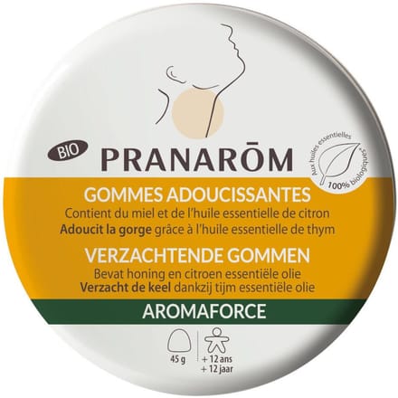 Pranarôm Aromaforce Bio Keelgommen Honing-Citroen 45 Pastilles