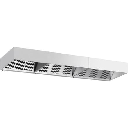 GGM Gastro Kastenhaube - 5200mm - mit Filter & Lampe Zilver