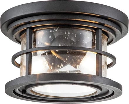Feiss LED Buitenlamp Lighthouse | 2X E27 Max 40W | IP44 | Dimbaar | Textured Black