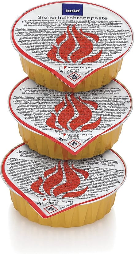 Kela Keuken - Magma Brandbare Pasta Set van 3 Stuks - Transparant - Ethanol