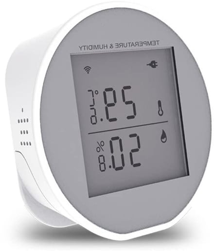 Temperatuur Vochtigheidssensor - Hygrometer Slimme Sensor - Binnenklimaat Monitoren - App Meldingen Alarm - 8 x 8 x 5 cm