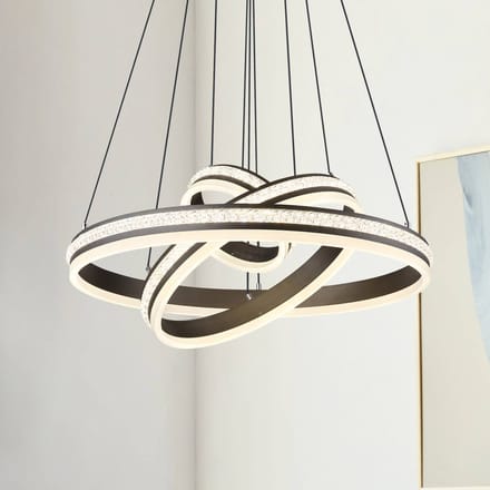 Globo LED hanglamp Grouni, Ø 60 cm, titaniumkleurig, CCT, metaal