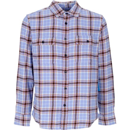 Cole geweven herenshirt met lange mouwen L/s Digital Violet Multi