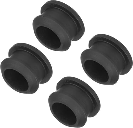 Set van 4 Zwarte Siliconen Gatpluggen 15mm voor Waterdichte Afdichting