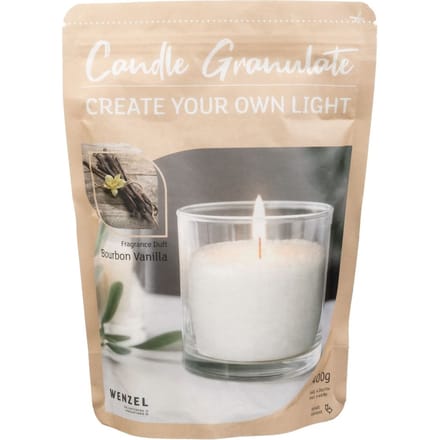 Kaarsenzandkorrels met geur, set van 4 lonten - Vanilla