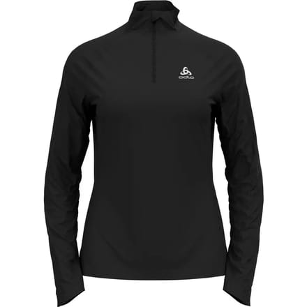 Odlo Essential Ceramiwarm Midlayer 1/2 Zip Dames - Zwart - Maat XL