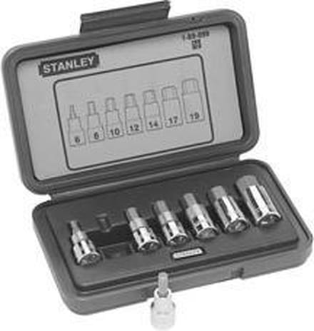 Stanley - Dopsleutelset - 7 stuks - Chroom-Vanadiumstaal - 1/2 inch - HEX