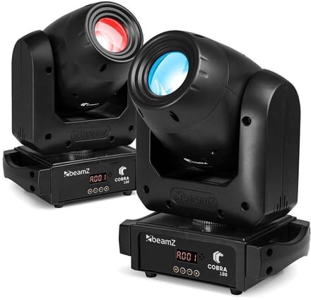 BeamZ Cobra 100 LED set van 2 spot moving heads met prisma - 100W
