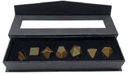 Heavy Metal Fall 21 Copper and Green RPG Dice Set for Dungeons & Dragons