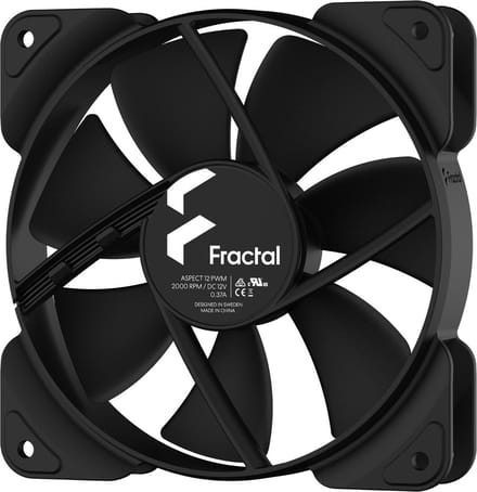 Fractal Design Aspect 12 PWM Black - Case ventilator - 120mm - Black