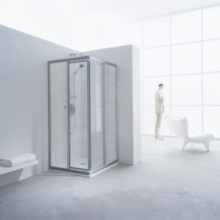 Koralle TwiggyTop swing door with fixed part, 80 x 80 x 195 cm V410708019A21