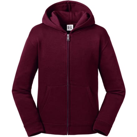 Russell Kinderen/kinderen Authentieke Zip Hooded Sweatshirt (Bourgondië)