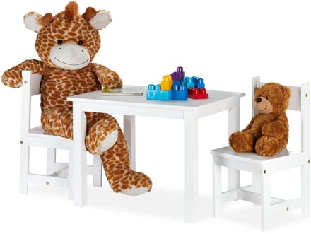 kindertafel en 2 stoeltjes - peuter - zithoogte: 27 cm - speeltafel - knutseltafel