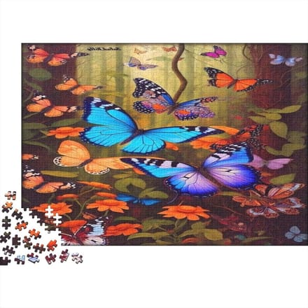 Houten Puzzel - Legpuzzel Spel - Ontspanning Thuis - Unieke Vormen - 75 x 50 cm - Multicolor