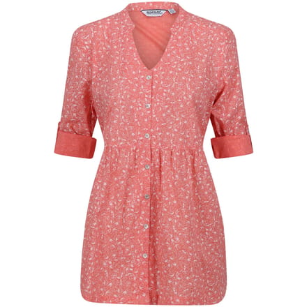 Regatta Dames/Dames Nemora Vogels Katoenen Blouse (Schelp Roze)