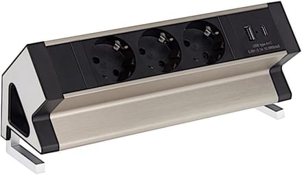 Stekkerdoos met USB - Verdeelstekker - Stopcontact Splitter - Bruin
