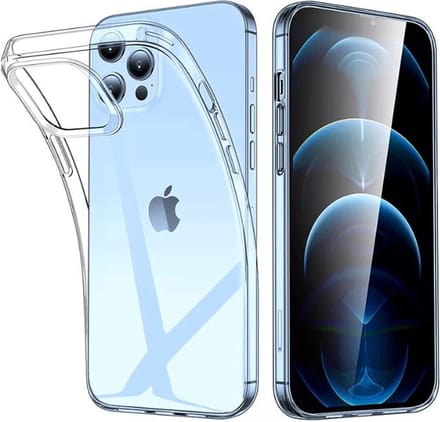 Hoesje Geschikt voor iPhone 12 Pro Max Bescherm siliconen transparant case Back Cover Hoes