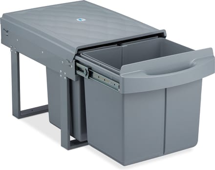 Inbouw prullenbak - 3 vakken - 15 en 2 x 8 l