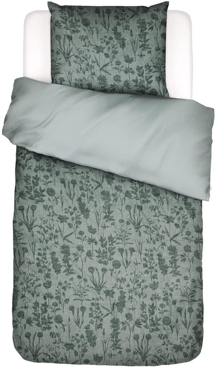 Essenza Maribel Dekbedovertrek Katoen Groen - Eenpersoons – 140x200/220 cm