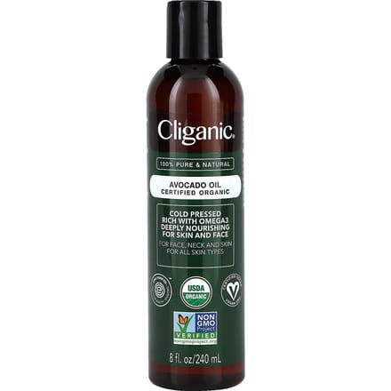 Cliganic, Huile d'avocat biologique, 8 fl oz (240ml) black