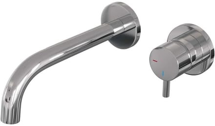 Brauer Chrome Edition Inbouw Wastafelmengkraan met Gebogen Uitloop en Rozetten Model B1 Chroom
