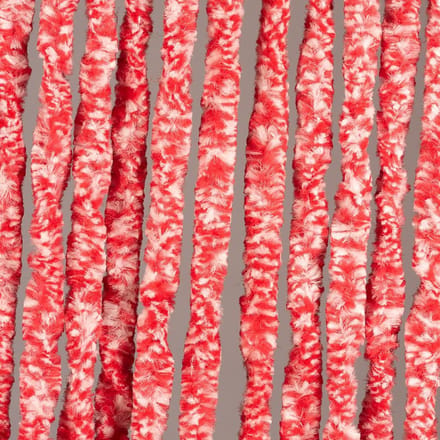Luxe Kattenstaart Vliegengordijn - 100 x 220cm - Wit/Rood Mix
