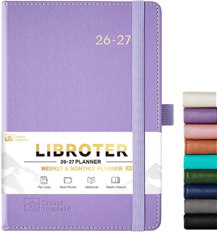2026 Planner - Wekelijkse Maandplanner - Dagelijkse Organizer - Met Pennenhouder - 13 x 20 cm - Paars