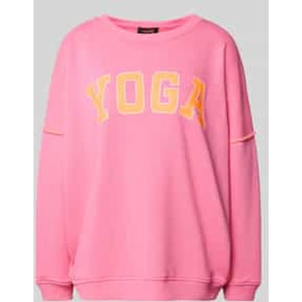 Oversized sweatshirt van puur katoen met statementprint