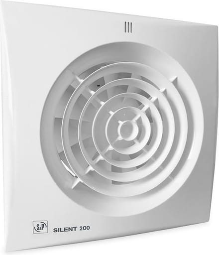 Soler & Palau Silent-200 Badkamer-/Toiletventilator met Timer + Vochtsensor - 230V AC - 16W - 180 m³/h - 33dB - IP45 - SILENT-200CHZ