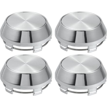 4x Pour Cache Central de Roue Universel Jante Chrome Cache Moyeux 60mm Sans Logo Base Argentée white