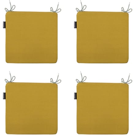 Madison - Zitkussen Panama mustard - Ca. 40x40 cm - Set van 4