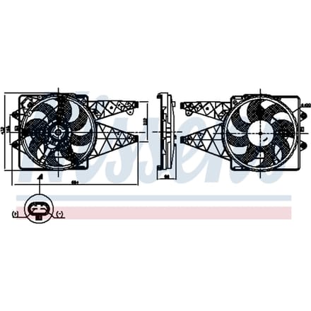 Koelventilatorwiel, motorkoeling NISSENS 850008