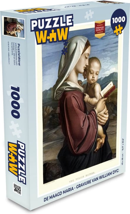 Puzzel De maagd Maria - Gravure van William Dyce - Legpuzzel - Puzzel 1000 stukjes volwassenen