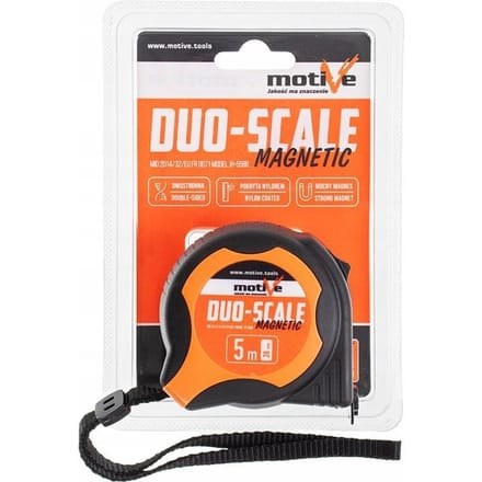 Motief DUO-SCALE rolmaat met magneet, 5 meter