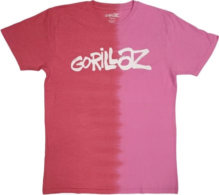 Gorillaz - Two-Tone Brush Logo Heren T-shirt - L - Rood